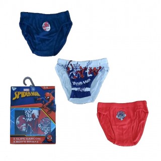 Slip da bambino Spiderman assortiti in 100% cotone 3 PEZZI